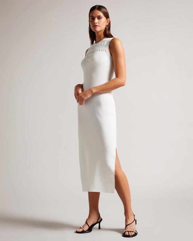 Peignoir Ted Baker Stitch Detailed Bodycon Blanche Femme | QKN-64018122